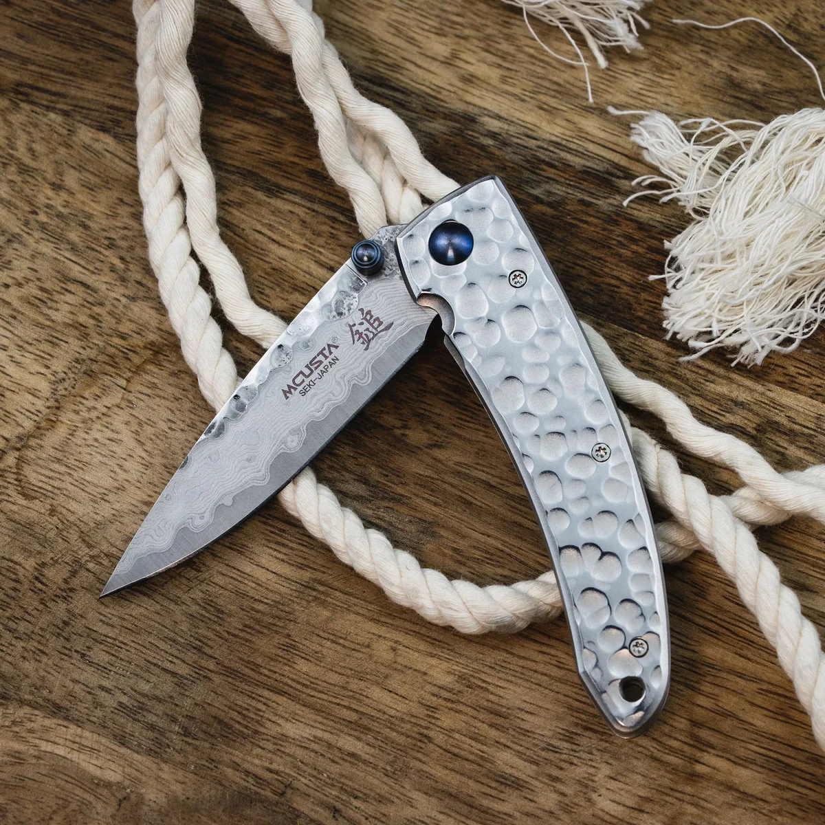 Mcusta Shinra Small Tsuchi Damascus VG-10 Nóż Składany 6,5 cm — zdjęcie 5