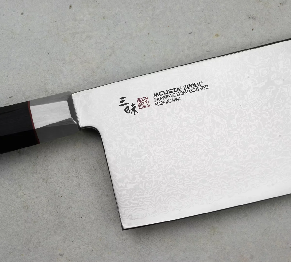 Mcusta Zanmai Splash Damascus VG-10 Chiński Nóż do Siekania 18 cm — zdjęcie 2