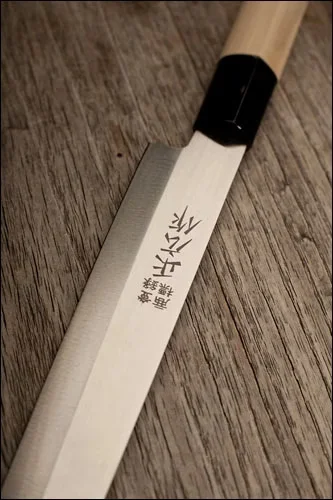 Masahiro MS-8 Yanagiba - Nóż do Sushi/Sashimi ze stali MBS-26, ostrze 21 cm — zdjęcie 7