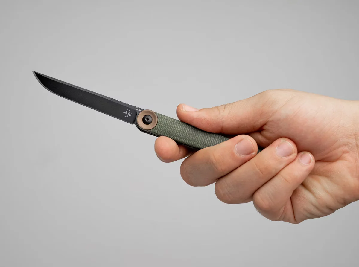 Nóż składany Boker Plus Kaizen Green Canvas Micarta — zdjęcie 5
