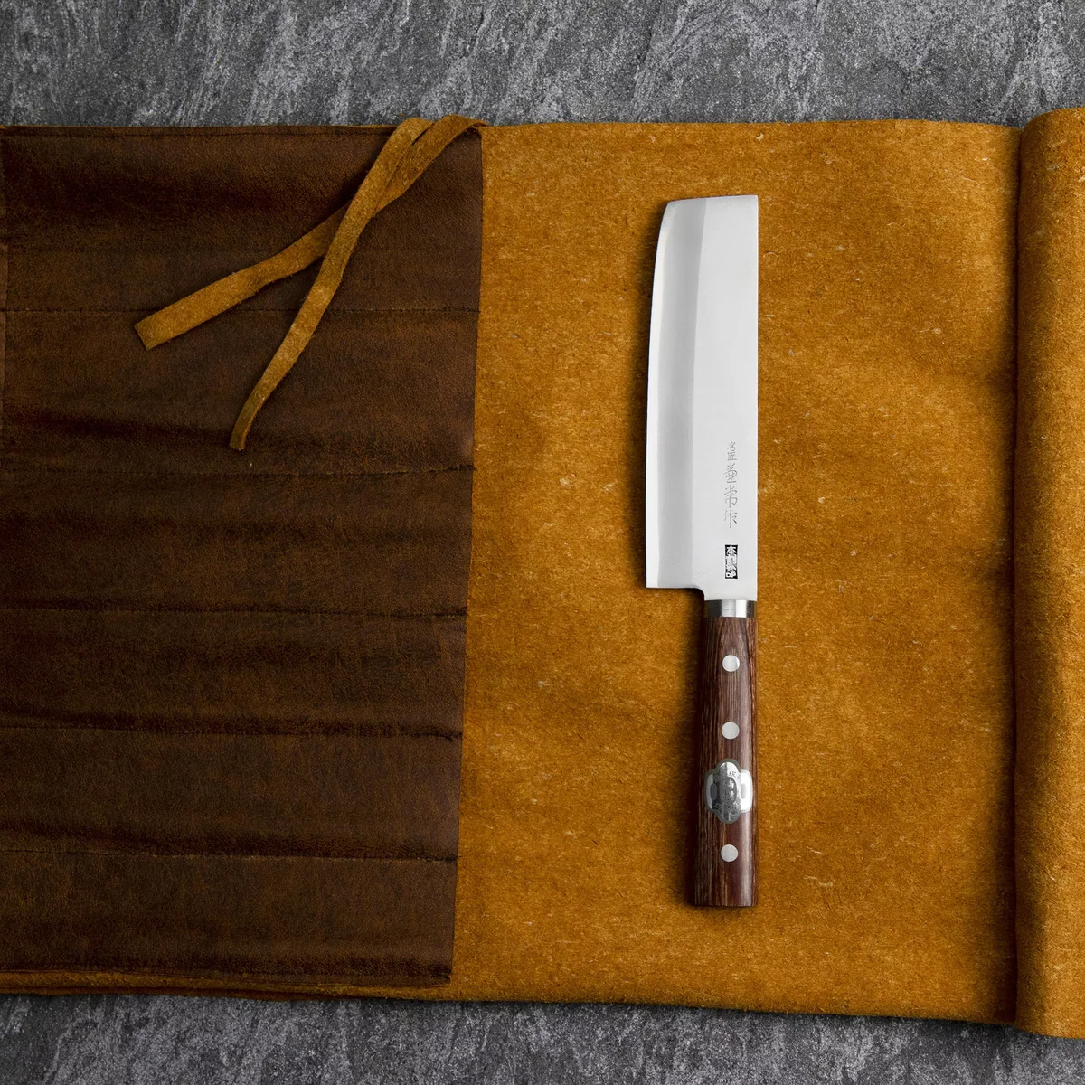 Kanetsune 2000 Shiro-2/SS Nóż Nakiri 16,5 cm — zdjęcie 10