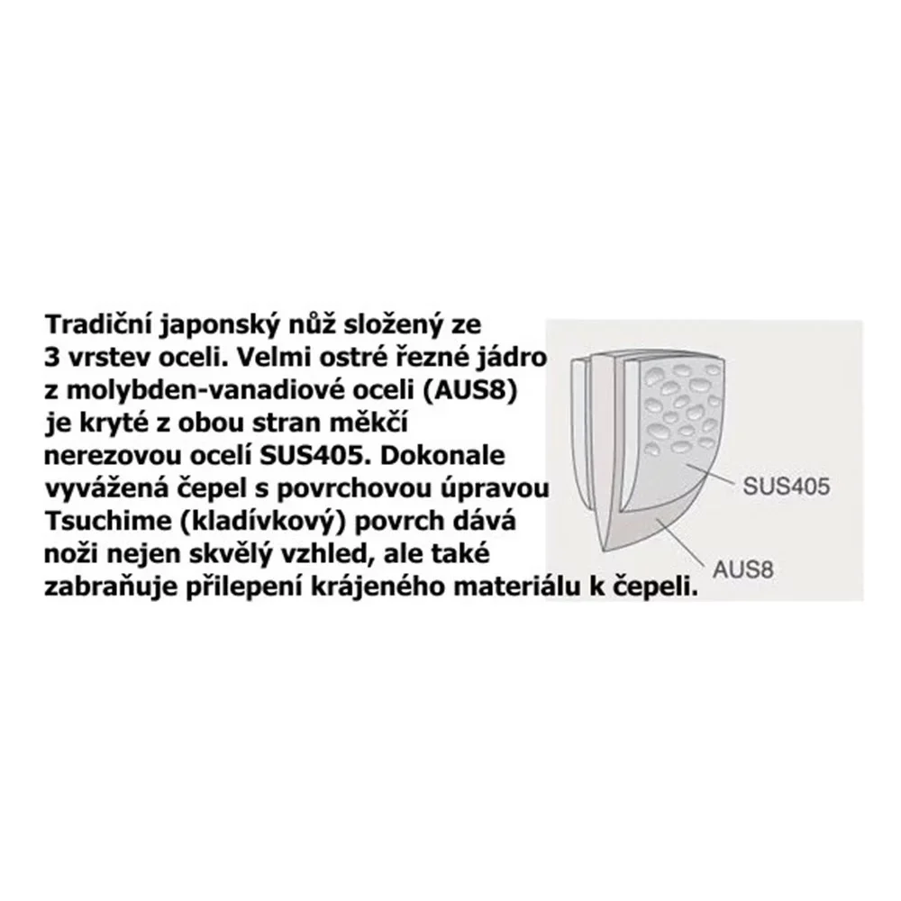 Nóż kuchenny Hokiyama Sakon Murakumo Tsuchime Kiritsuke 21,5 cm AUS-8 — zdjęcie 3