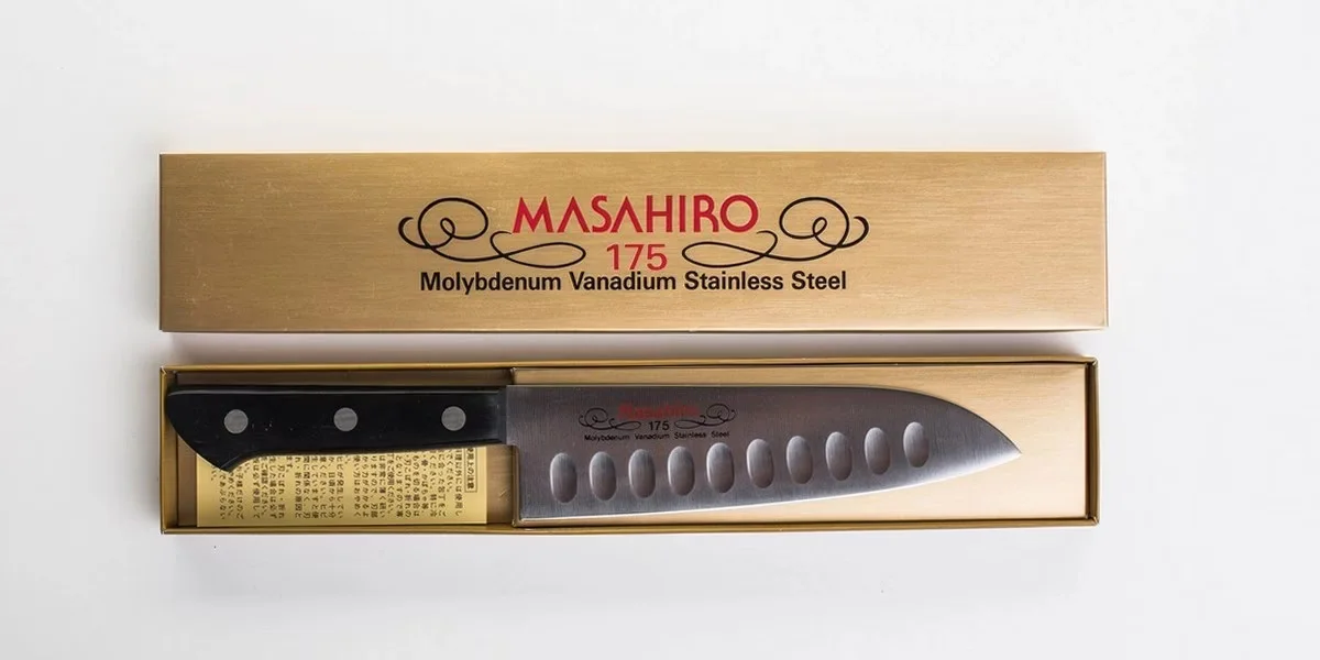 Masahiro BWH Santoku Dimple Nóż Kuchenny 17.5 cm — zdjęcie 5