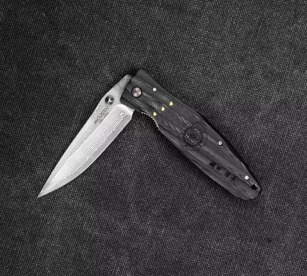 Mcusta Sengoku Black Micarta Damascus VG-10 8,6 cm — zdjęcie 3