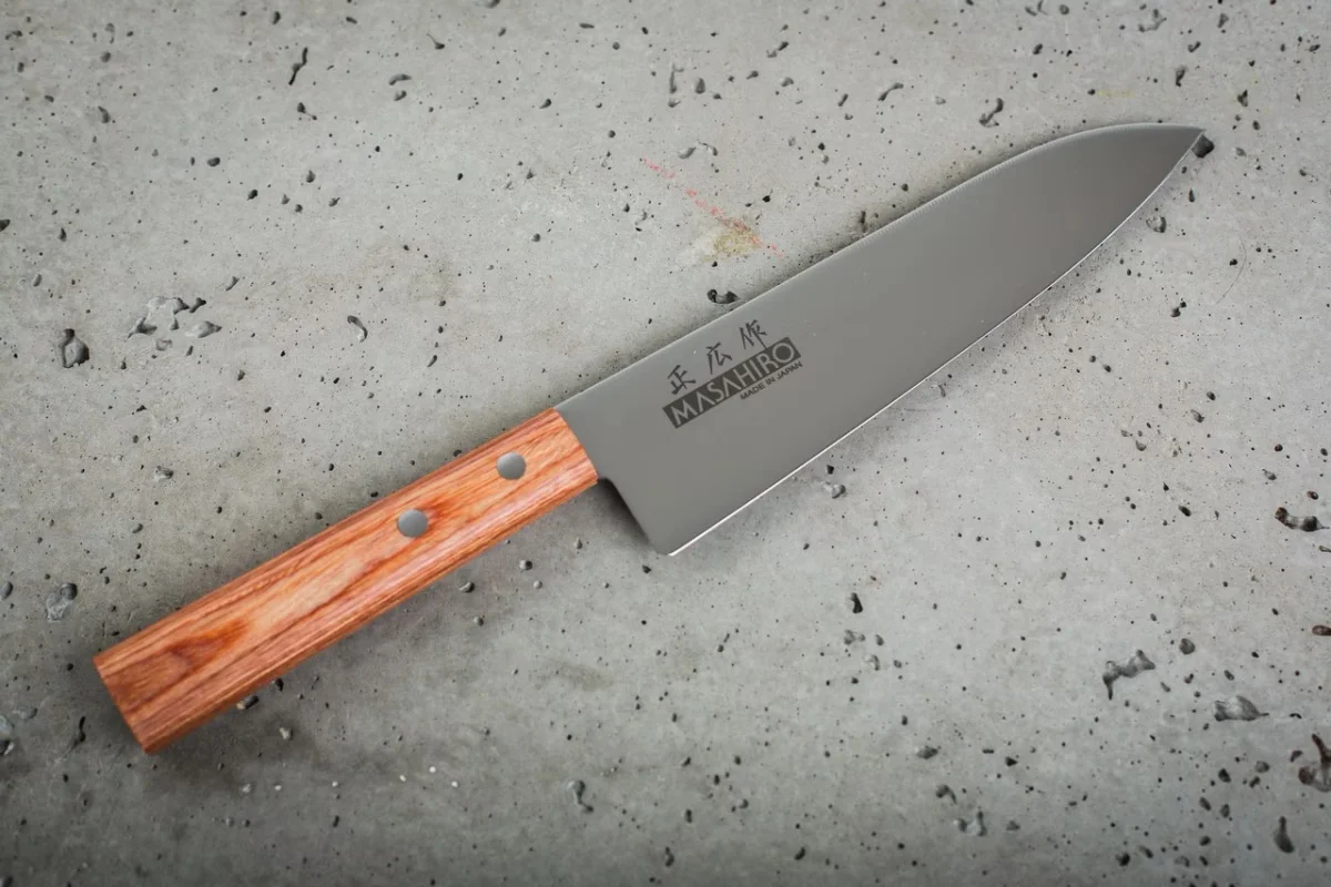 Masahiro Sankei Nóż Szefa Kuchni 18 cm Brązowy — zdjęcie 4