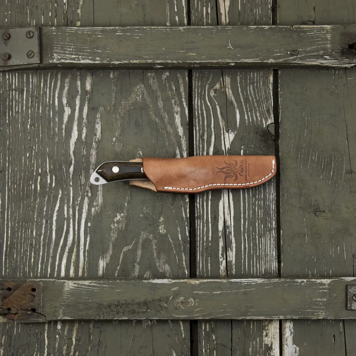 Kanetsune Seki Aogami#2 Seseragi Drop Point Nóż Outdoorowy 7 cm — zdjęcie 6