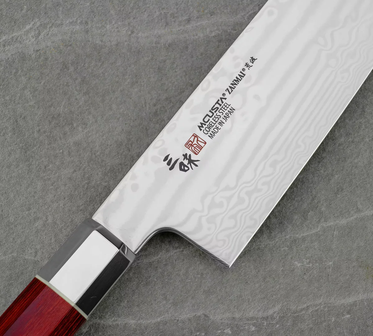 Mcusta Zanmai VG-10 Ultimate Aranami Nóż Santoku 18 cm — zdjęcie 3