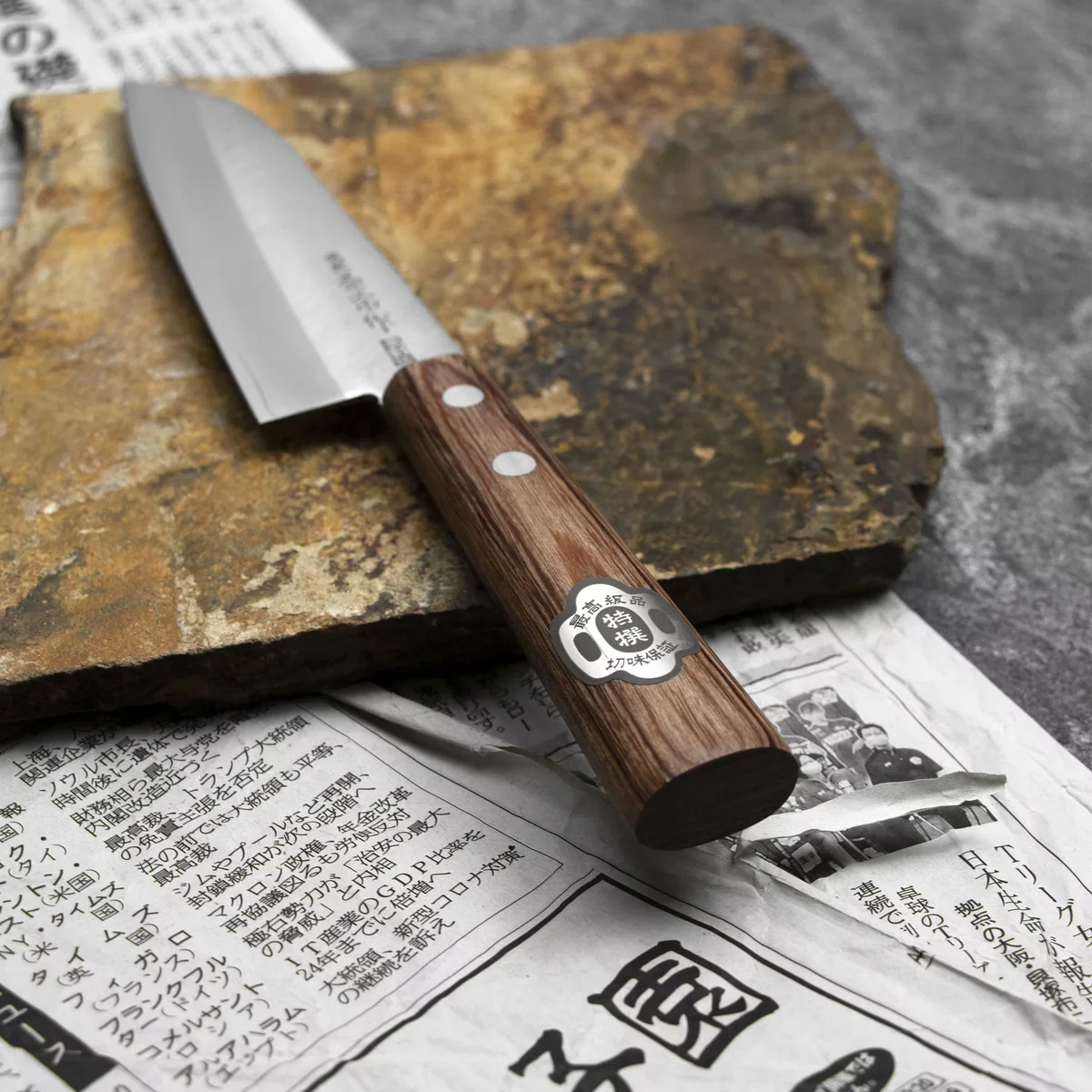 Kanetsune 1000 Shiro-2/SS Nóż Mini Santoku 14 cm — zdjęcie 5