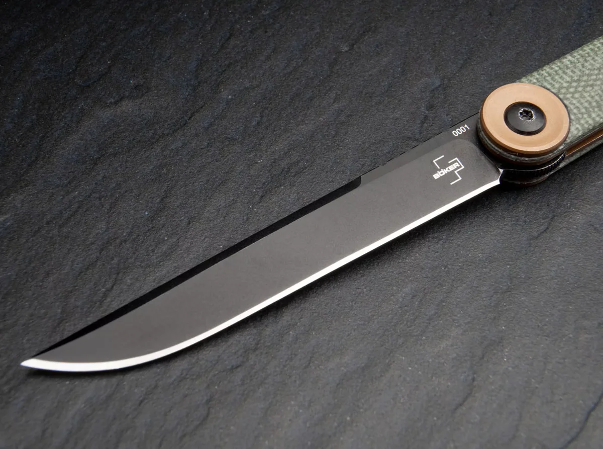 Nóż składany Boker Plus Kaizen Green Canvas Micarta — zdjęcie 3