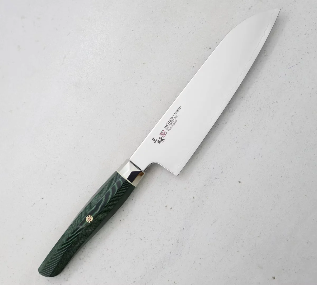 Mcusta Zanmai Green Revolution SPG2 Nóż Santoku 18 cm — zdjęcie 5