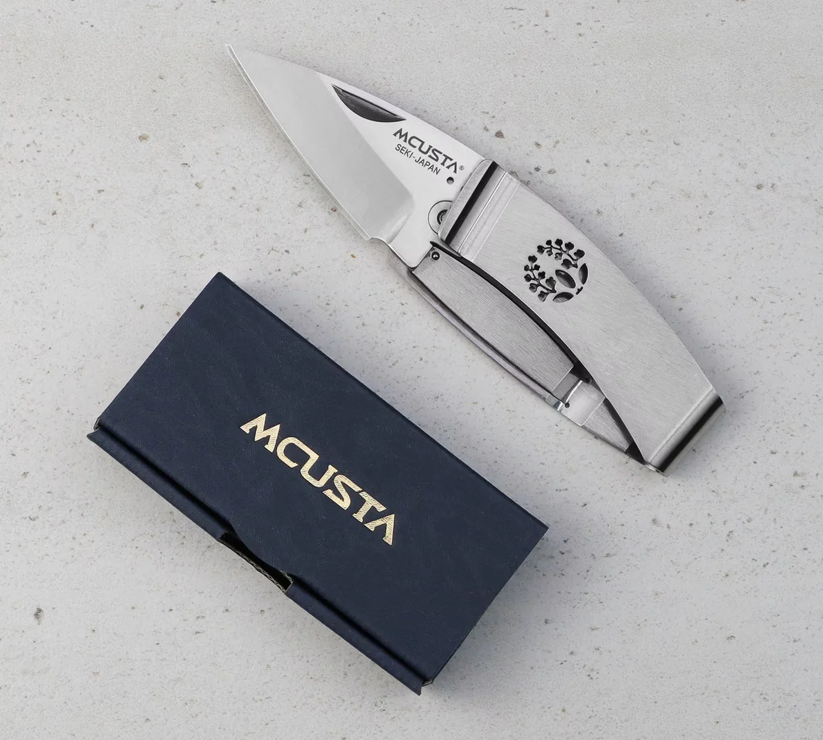Mcusta Money Klip Fuji Nóż Składany AUS-8 Ostrze 5 cm — zdjęcie 2