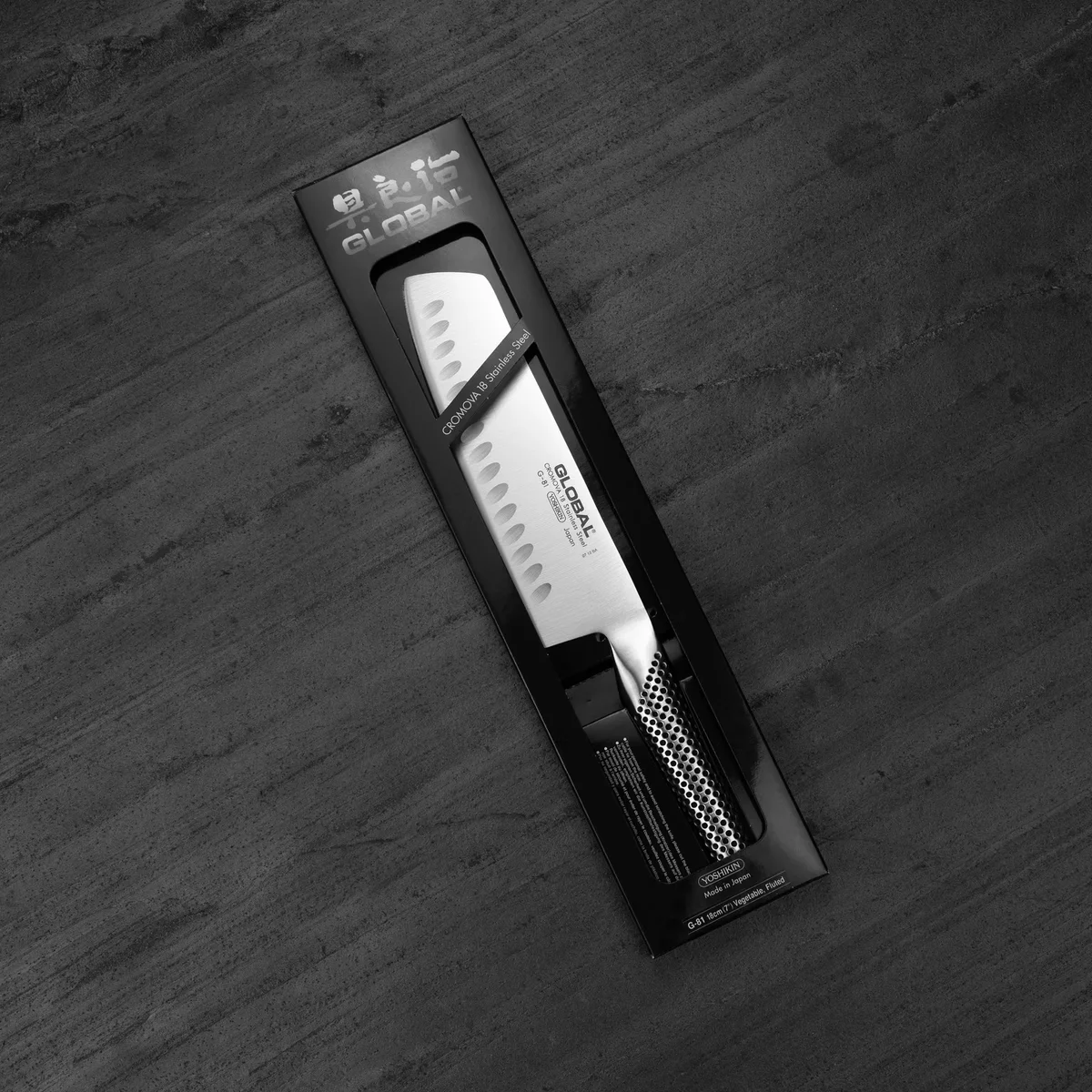 Global G-81 Nóż do warzyw Nakiri żłobiony 18 cm — zdjęcie 2