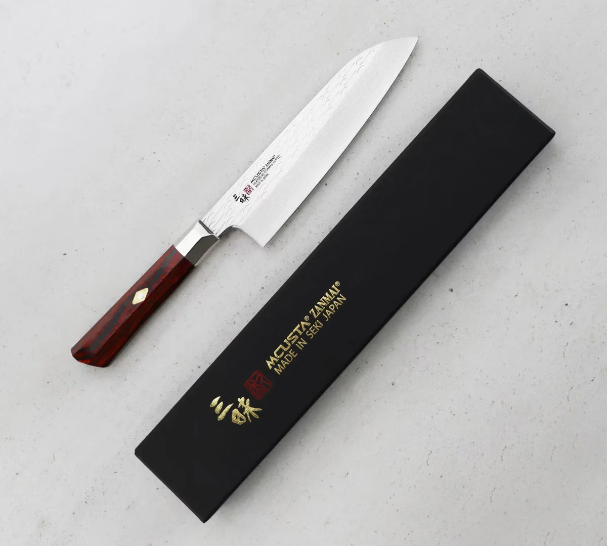 Mcusta Zanmai VG-10 Supreme Ripple Nóż Santoku 18 cm — zdjęcie 2