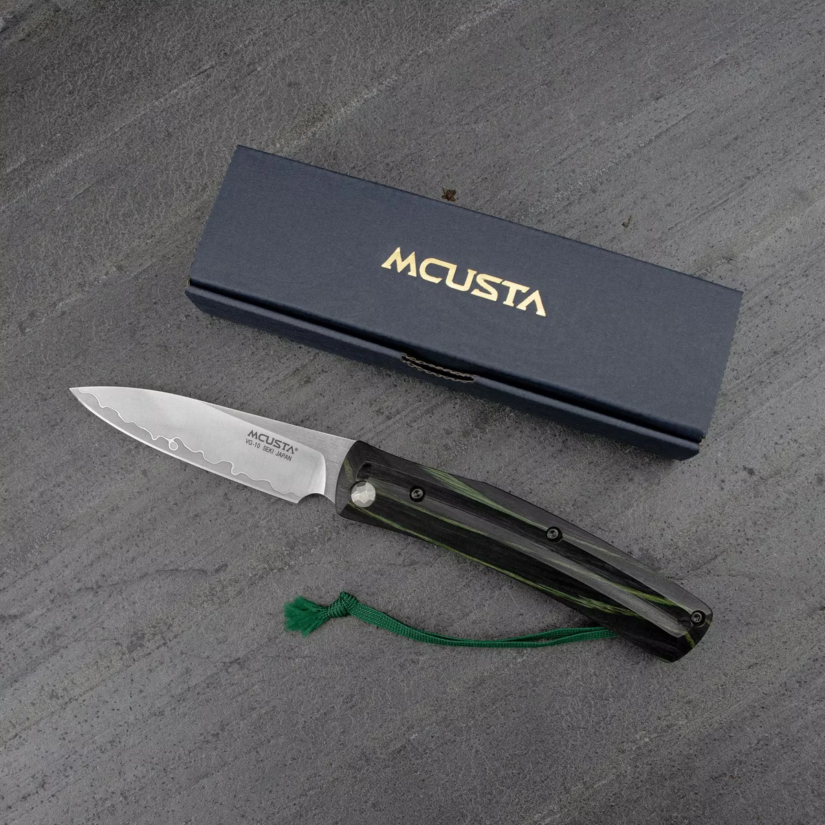 Mcusta Friction Folder Nóż Składany Czarno-Zielony VG-10 7,5 cm — zdjęcie 5
