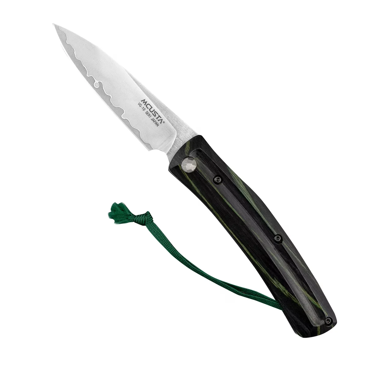 Mcusta Friction Folder Nóż Składany Czarno-Zielony VG-10 7,5 cm