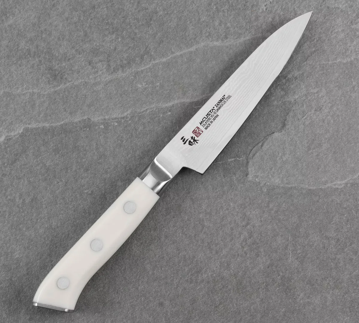 Mcusta Zanmai Classic Damascus VG-10 Corian Nóż uniwersalny 11 cm — zdjęcie 6
