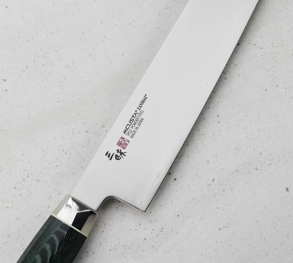 Mcusta Zanmai Green Revolution SPG2 Nóż Kiritsuke Gyuto 23 cm — zdjęcie 3