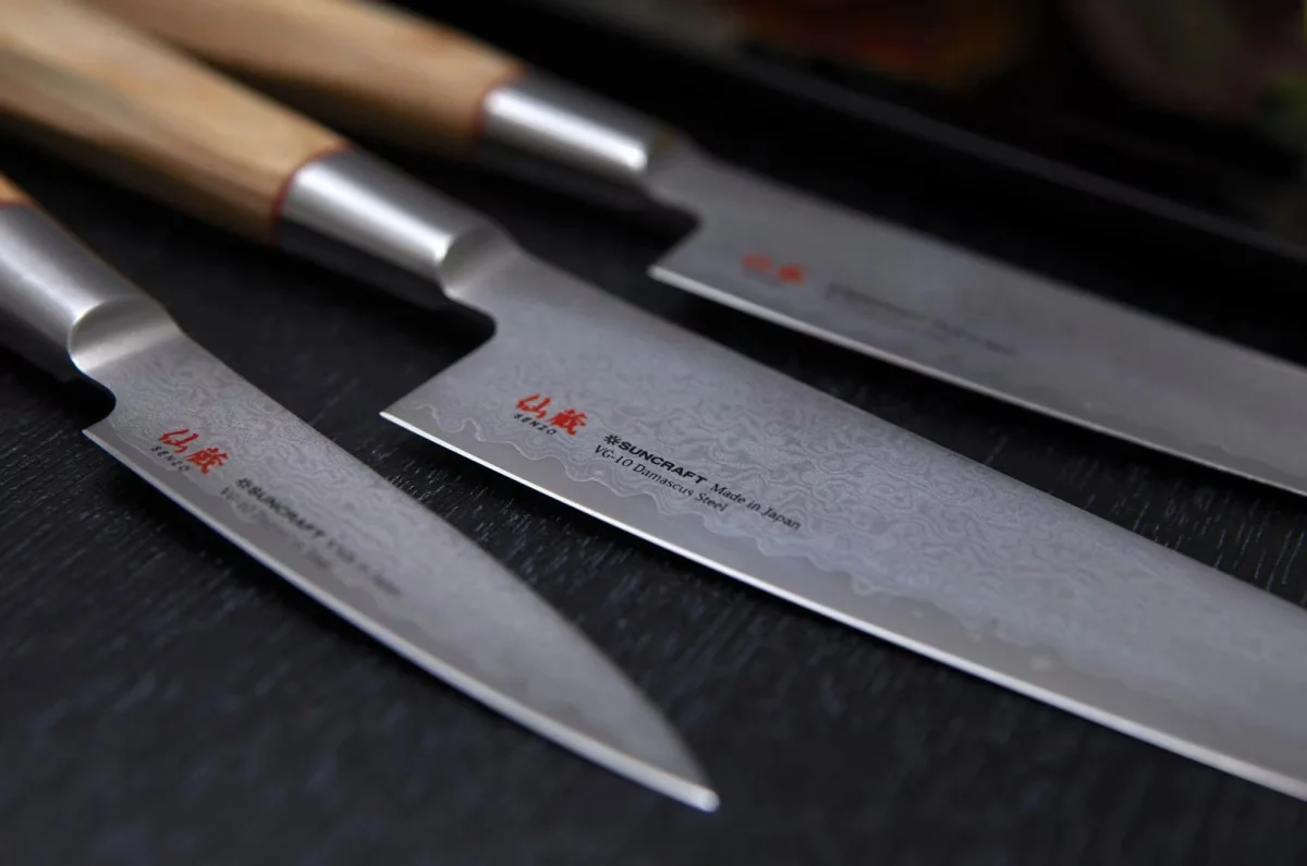 Suncraft SENZO TWISTED OCTAGON Santoku 14.3 cm — zdjęcie 11