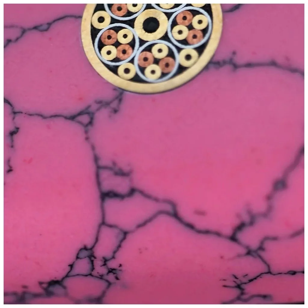 Dellinger Pink Stone Tsuchime Damascus Nóż Petty 9.5 cm — zdjęcie 6
