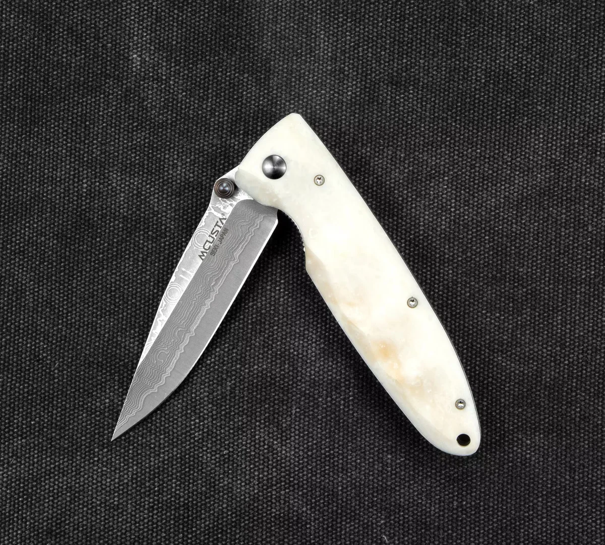 Mcusta Classic Wave Corian Damascus VG-10 – Nóż składany EDC 8,5 cm — zdjęcie 3